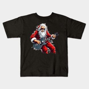 Guitar Santa Kids T-Shirt